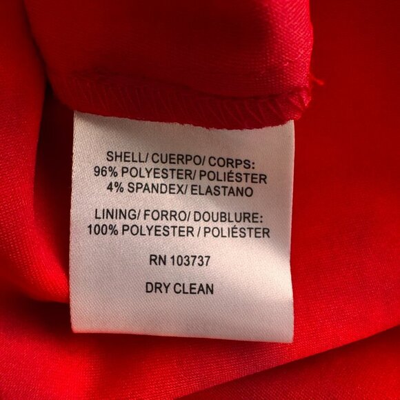 Donna Morgan ¾ Bell Sleeve Sheath Dress Red - Picture 6 of 8